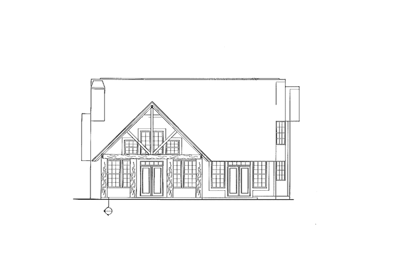 Home Plan - Exterior - Rear Elevation for Craftsman House Plan #54-337 - 3 bed, 3 bath
