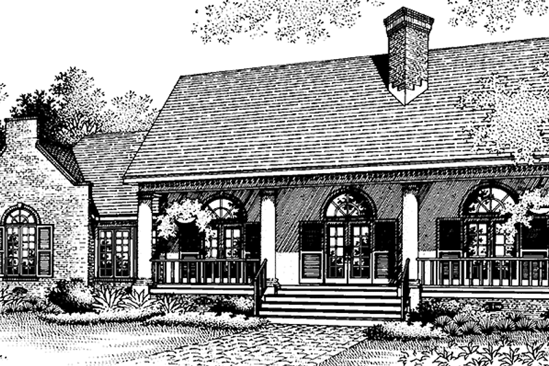 Home Plan - Country Exterior - Front Elevation Plan #45-437