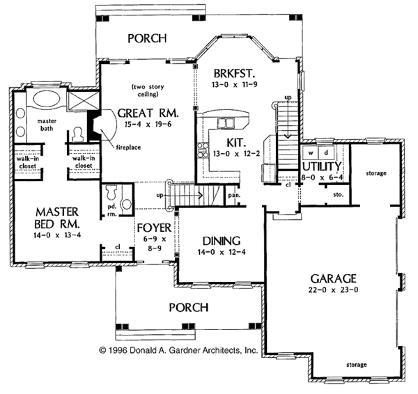 Home Plan - Colonial Floor Plan - Main Floor Plan #929-276
