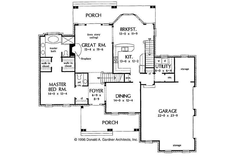 Home Plan - Floor Plan - Main Floor for Colonial House Plan #929-276 - 3 bed, 2.5 bath