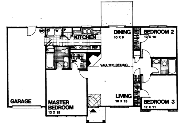 Home Plan - Ranch Floor Plan - Main Floor Plan #30-231