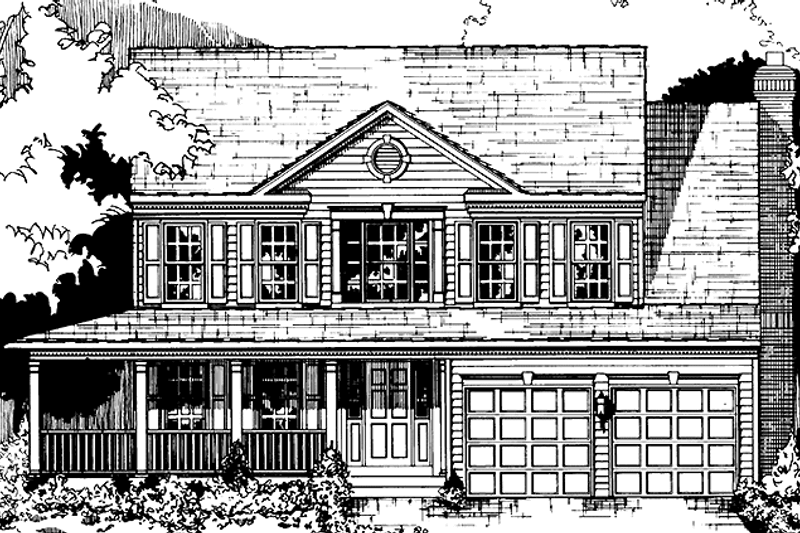 House Plan Design - Country Exterior - Front Elevation Plan #953-96