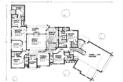 European Style House Plan - 4 Beds 4 Baths 2984 Sq/Ft Plan #310-280 