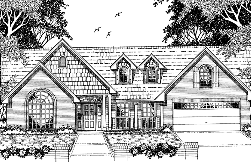 Dream House Plan - Country Exterior - Front Elevation Plan #42-429