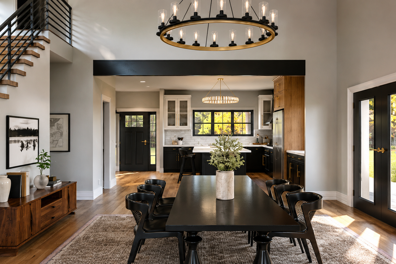House Blueprint - Interior - Dining Room 1 for Barndominium House Plan #1064-501 - 5 bed, 6 bath
