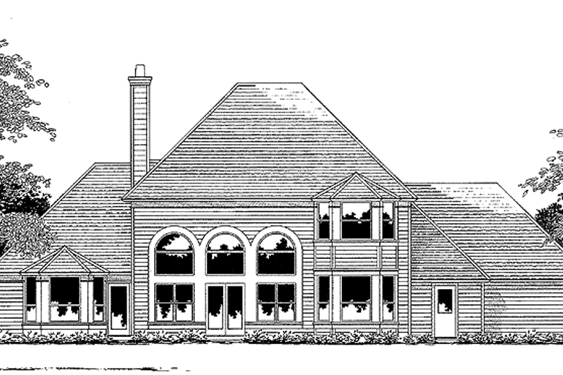 Architectural House Design - Exterior - Rear Elevation for Traditional House Plan #472-172 - 3 bed, 2.5 bath