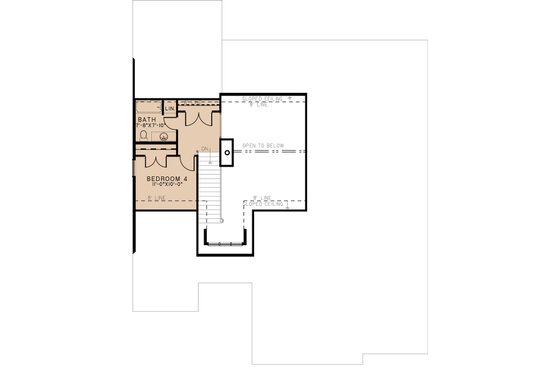 Floor Plan - Upper Floor for Cottage House Plan #923-294 - 4 bed, 3 bath