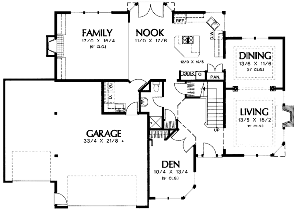 Architectural House Design - Contemporary Floor Plan - Main Floor Plan #48-739