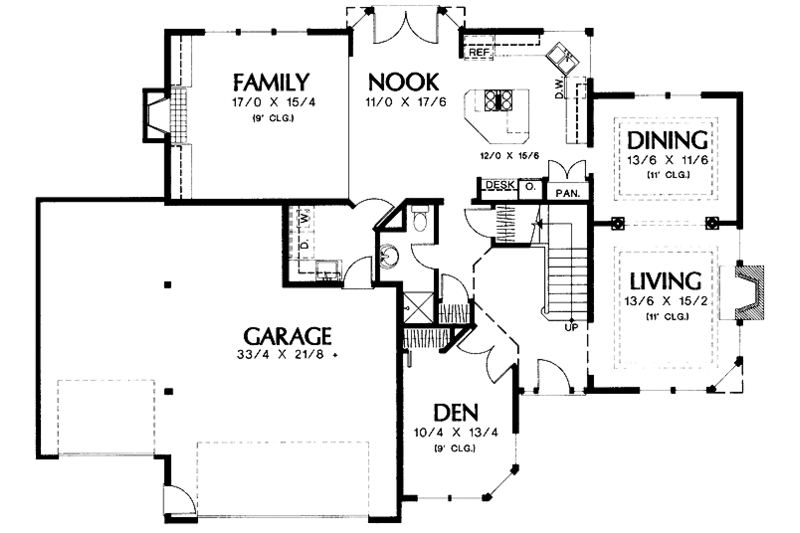 Dream House Plan - Floor Plan - Main Floor for Contemporary House Plan #48-739 - 4 bed, 3 bath