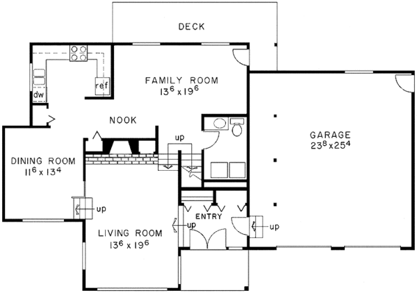 Home Plan - Contemporary Floor Plan - Main Floor Plan #60-749