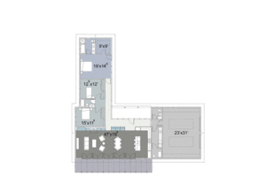 Floor Plan - Main Floor for Ranch House Plan #445-3 - 3 bed, 2.5 bath