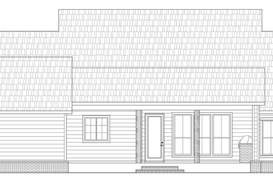 Exterior - Rear Elevation for Farmhouse House Plan #1074-98 - 3 bed, 2.5 bath