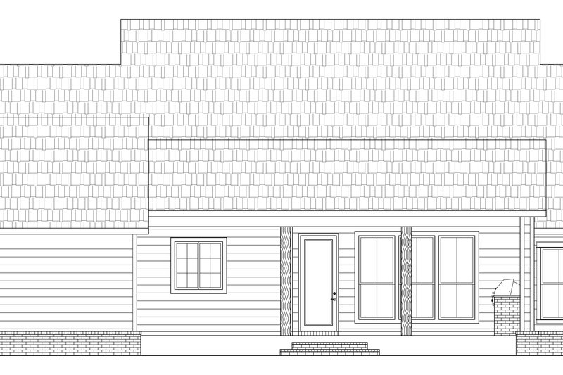 Architectural House Design - Exterior - Rear Elevation for Farmhouse House Plan #1074-98 - 3 bed, 2.5 bath
