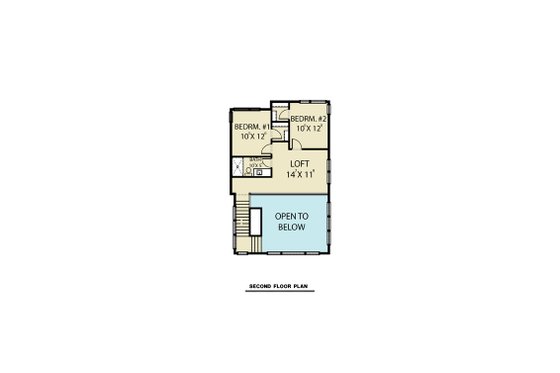 Floor Plan - Upper Floor for Contemporary House Plan #1070-62 - 3 bed, 3.5 bath