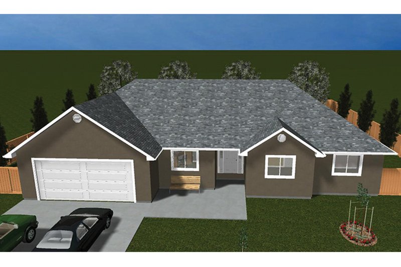 Dream House Plan - Ranch Exterior - Front Elevation Plan #1060-35