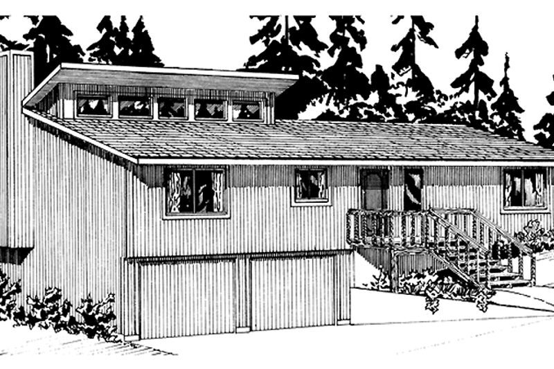 Dream House Plan - Contemporary Exterior - Front Elevation Plan #320-1333