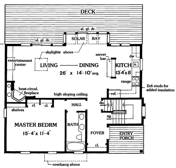 Dream House Plan - Contemporary Floor Plan - Main Floor Plan #456-63