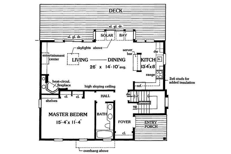 Home Plan - Floor Plan - Main Floor for Contemporary House Plan #456-63 - 3 bed, 2 bath