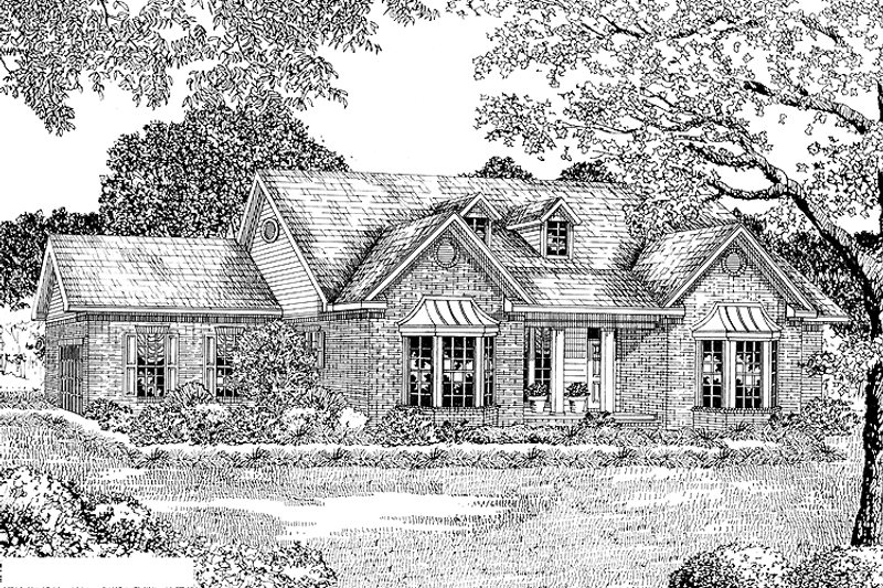 Home Plan - Exterior - Front Elevation 3 for Country House Plan #17-2747 - 3 bed, 2 bath