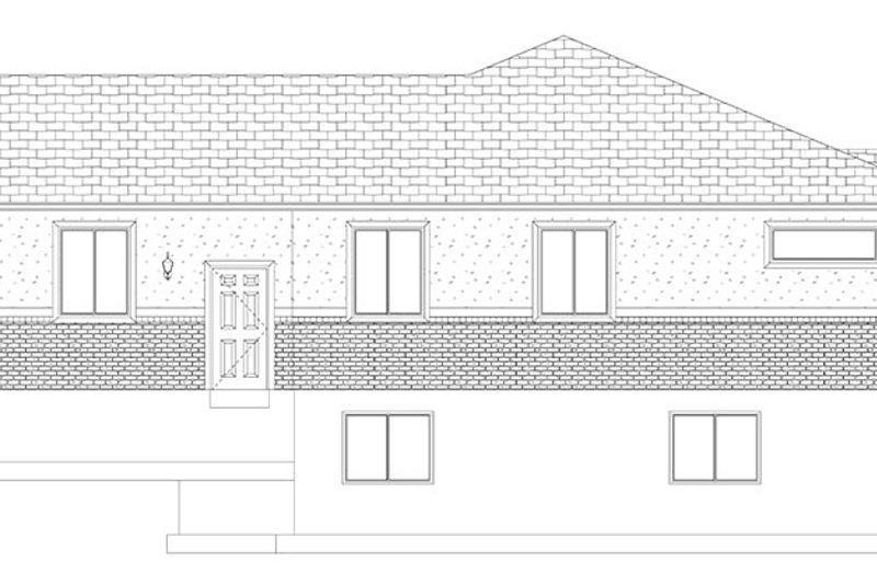House Design - Exterior - Other Elevation for Ranch House Plan #1060-9 - 5 bed, 3 bath