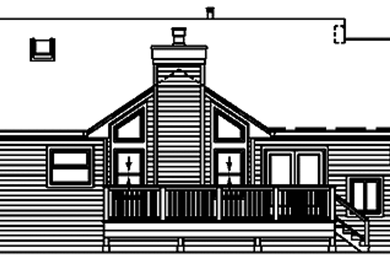 Home Plan - Exterior - Rear Elevation for Ranch House Plan #47-890 - 3 bed, 2 bath
