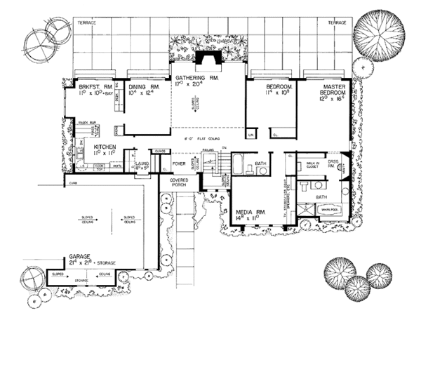 Architectural House Design - Contemporary Floor Plan - Main Floor Plan #72-777