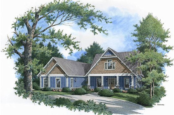 Exterior - Front Elevation for Craftsman House Plan #45-362 - 3 bed, 3 bath
