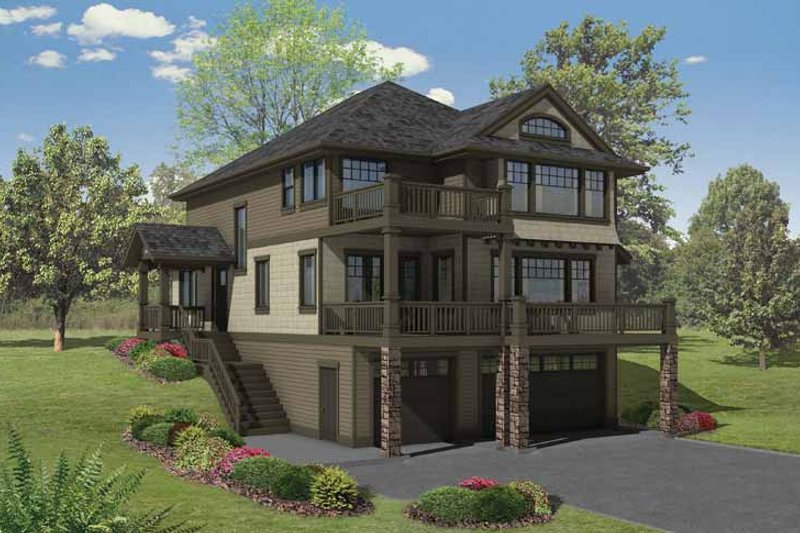 Home Plan - Craftsman Exterior - Front Elevation Plan #569-23
