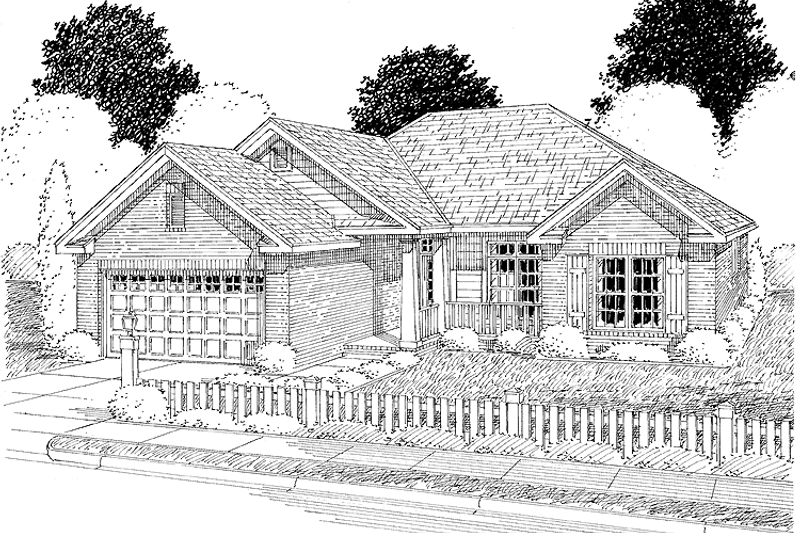 Home Plan - Exterior - Front Elevation 3 for Traditional House Plan #513-2114 - 3 bed, 2 bath