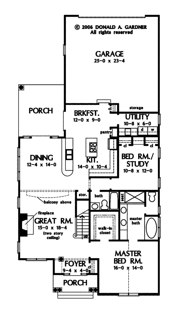Dream House Plan - Traditional Floor Plan - Main Floor Plan #929-836
