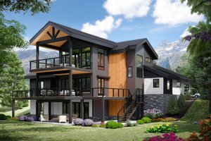 Contemporary Exterior - Front Elevation Plan #932-1273