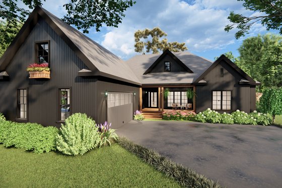 Exterior - Front Elevation 3 for Craftsman House Plan #1094-2 - 3 bed, 3.5 bath