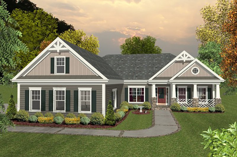 Craftsman Style House Plan 3 Beds 2, 1800 Sq Ft Craftsman Style House Plans