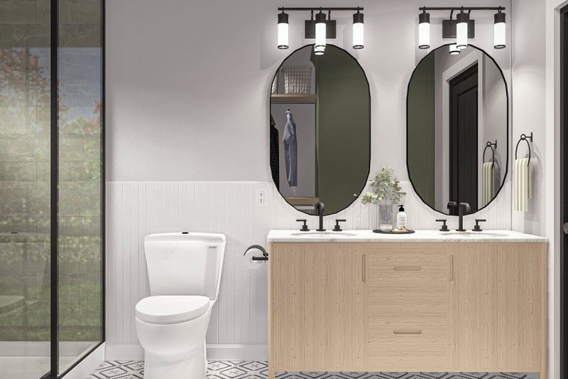 Architectural House Design - Interior - Bathroom for Barndominium House Plan #455-501 - 1 bed, 1 bath