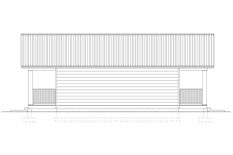 House Plan Design - Exterior - Other Elevation 4 for Cottage House Plan #126-281 - 1 bed, 1 bath