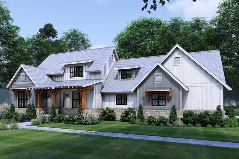 Dream House Plan - Exterior - Other Elevation 1 for Farmhouse House Plan #120-281 - 3 bed, 2 bath