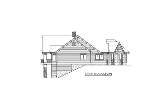 Exterior - Other Elevation 2 for Craftsman House Plan #132-104 - 2 bed, 2.5 bath