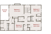 Craftsman Style House Plan - 4 Beds 3.5 Baths 2520 Sq/Ft Plan #461-2 