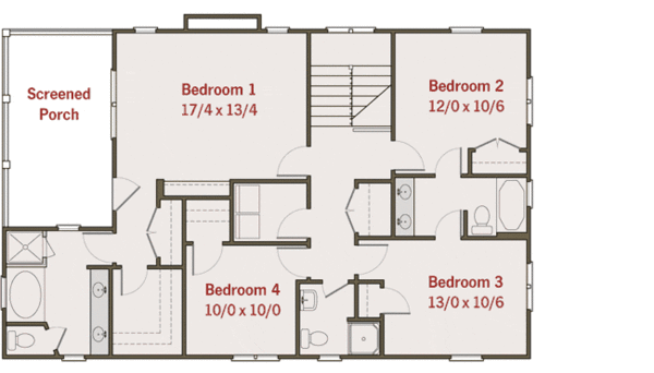 House Blueprint - Craftsman Floor Plan - Upper Floor Plan #461-2