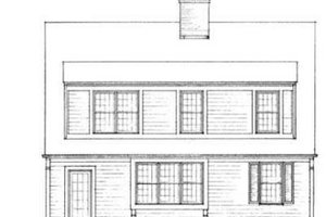 Exterior - Rear Elevation for Colonial House Plan #72-120 - 3 bed, 2.5 bath