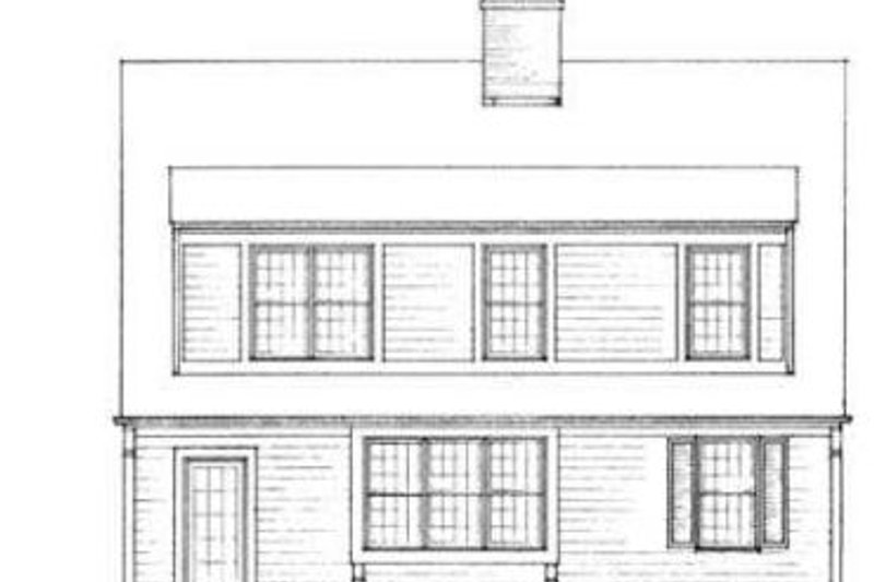 Home Plan - Exterior - Rear Elevation for Colonial House Plan #72-120 - 3 bed, 2.5 bath