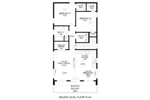 Floor Plan - Main Floor for Contemporary House Plan #932-1329 - 2 bed, 1.5 bath