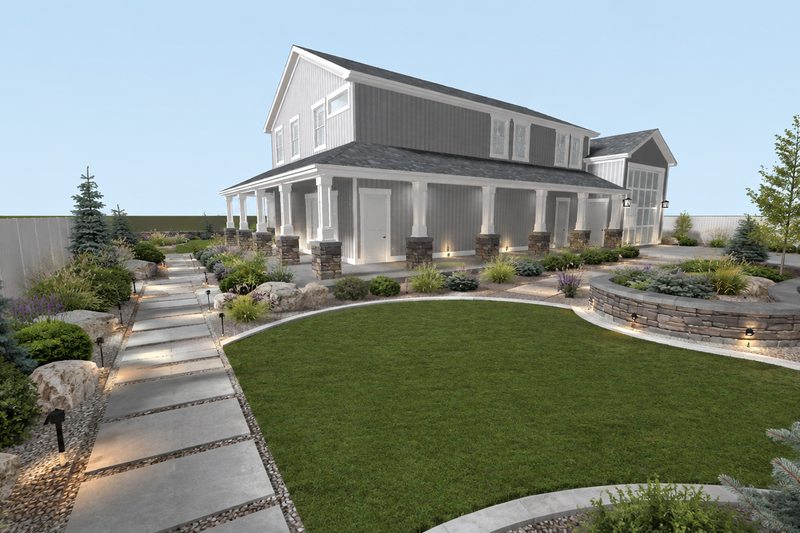 Dream House Plan - Exterior - Rear Elevation 1 for Barndominium House Plan #1060-497 - 3 bed, 2.5 bath