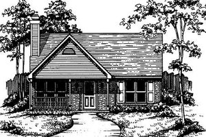 Country Exterior - Front Elevation Plan #30-194
