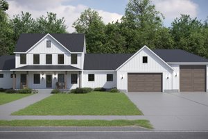 House Design - Exterior - Front Elevation for Farmhouse House Plan #1089-42 - 3 bed, 2.5 bath