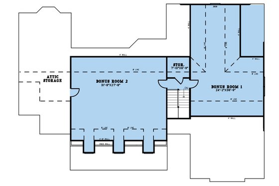 Floor Plan - Upper Floor for Farmhouse House Plan #923-269 - 4 bed, 3 bath