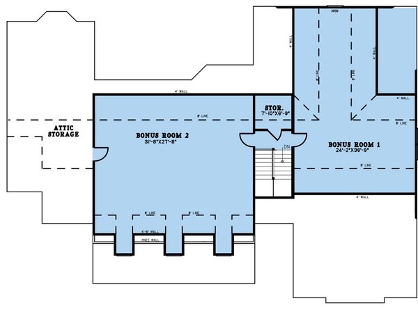 House Blueprint - Farmhouse Floor Plan - Upper Floor Plan #923-269