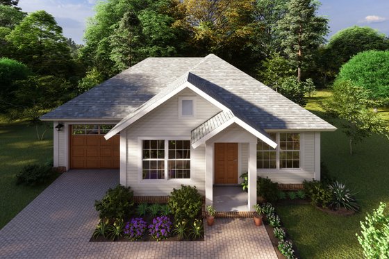 Exterior - Other Elevation 2 for Cottage House Plan #513-2200 - 2 bed, 1 bath