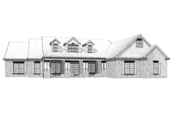 Exterior - Front Elevation for Traditional House Plan #63-268 - 4 bed, 4 bath