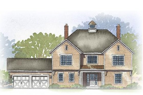 Exterior - Front Elevation 3 for Traditional House Plan #901-91 - 4 bed, 2.5 bath